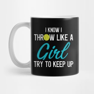 Funny Softball Pitcher Batter Catcher Girls Mug